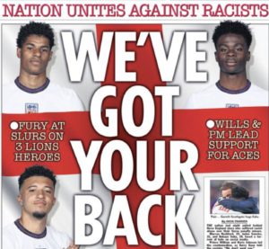 We've got your back: Fury at slurs on 3 lions heroes
