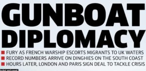 Gunboat diplomacy: Fury as French warship escorts migrants to UK waters